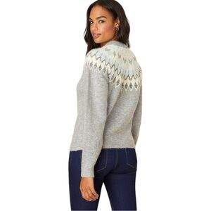 Banana Republic Knit Fair Isles Oversized Cotton Blend Sweater Size S